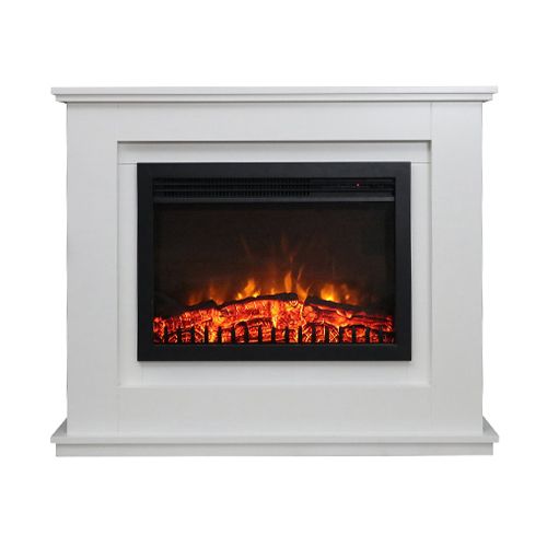 Medford White LED Electric Fire Suite