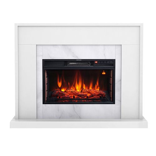 Easton White LED Electric Fire Suite