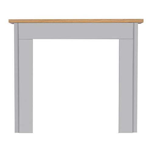 Maine Fireplace Surround Oak & Grey