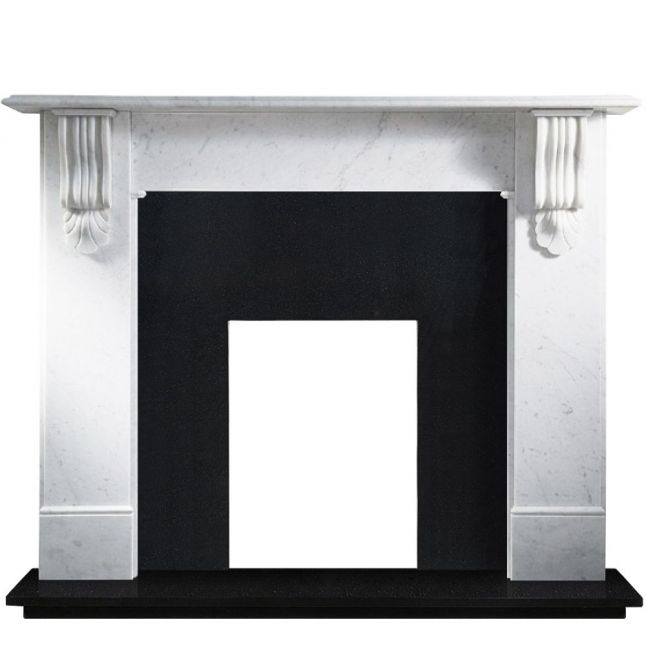 Bude Black Granite Polished Fireplace
