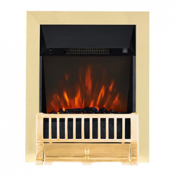 Clara Farlam Brass LED Electric Fire