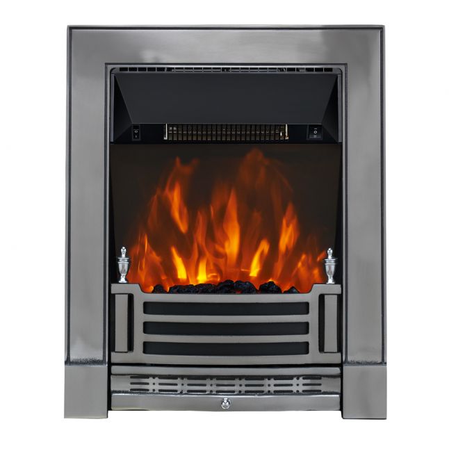 Clara Finsbury Cast Polished LED Electric Fire 