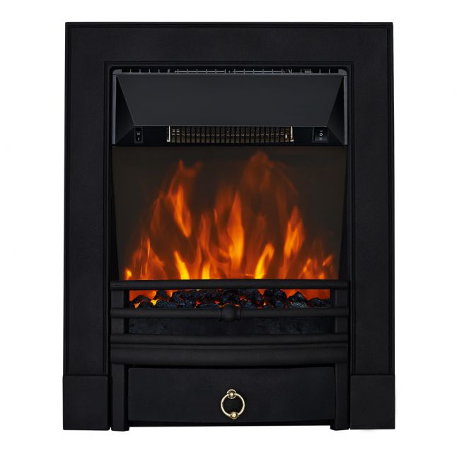 Clara Soho Cast Black LED Electric Fire 