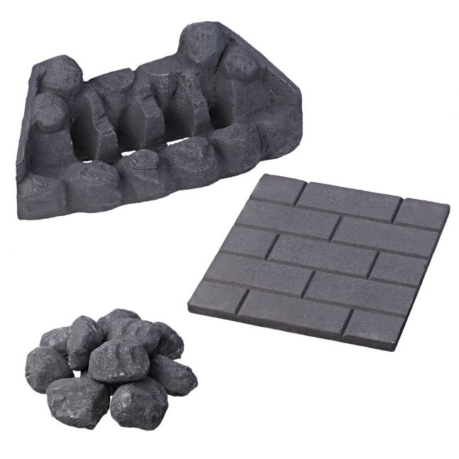 Slimline Coal Set - Moulded Asaba