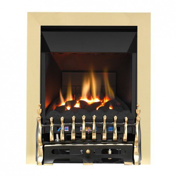 Grosvenor Blenheim Brass & Black High Efficiency Gas Fire