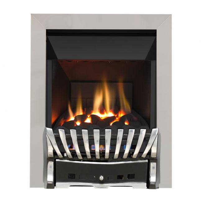 Grosvenor Elegance Chrome & Black High Efficiency Gas Fire 