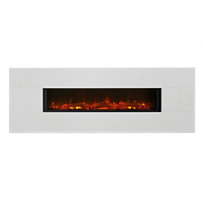 Grand Limestone LED Electric Fire