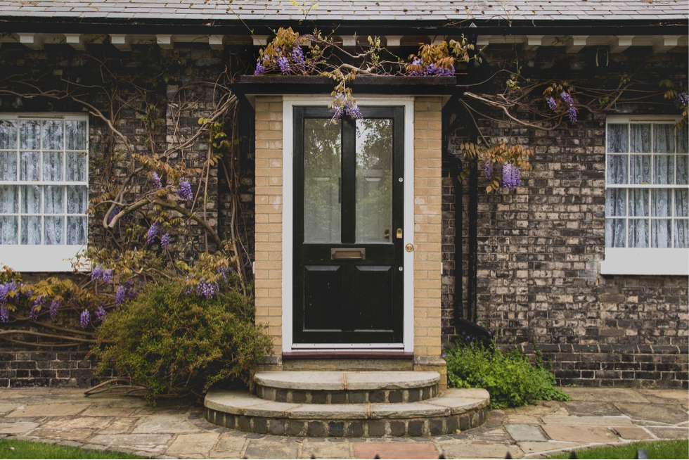 front of a house getting ready for winter