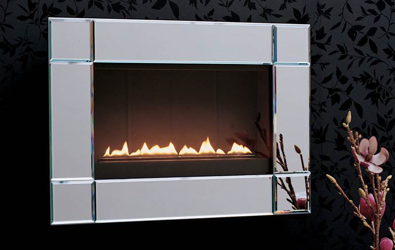 modern fireplace